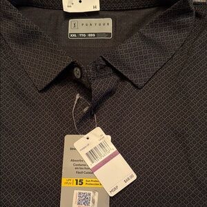 PGA Tour Men's Dark Gray Polo Shirt